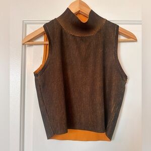 Zara mock neck sleeveless top